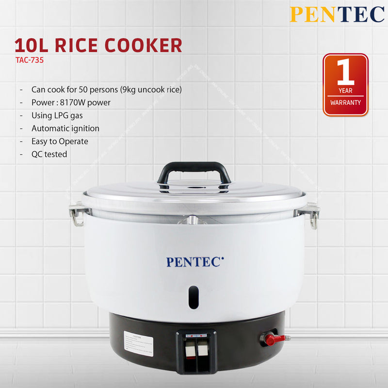 Pentec 10L Commercial Gas Rice Cooker TAC-735