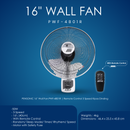 Pensonic Kipas Dinding 16" Wall Fan With Remote Control PWF-4801R