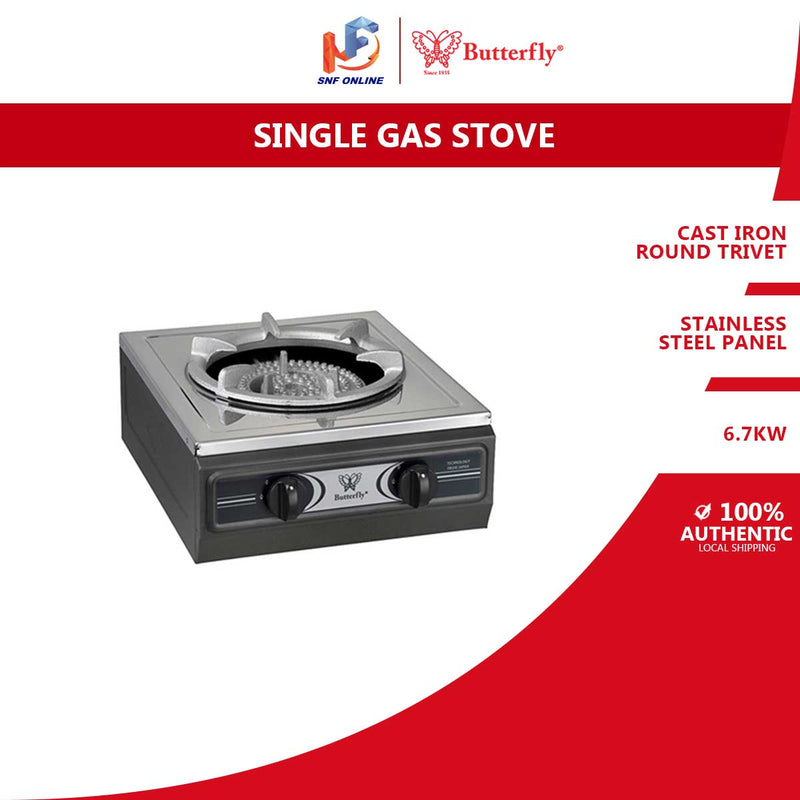 Butterfly Dapur Gas Tunggal - Stainless Steel Single Gas Stove BGC-35