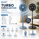 DAWA Turbo Motor Stand Fan 12" DW-CF12 (Light Blue)