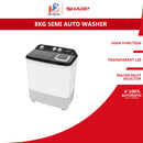 Sharp Mesin Basuh Manual - Semi Auto Washing Machine Washer ( 8kg ) ESTP8016