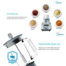Midea Pengisar - 1.0L Glass Jar Blender with Plastic Grinder (600W) MBL603B0BGG
