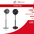 Butterfly Kipas Berdiri - Stand Fan 8" BSF-8031 (Black / Grey)