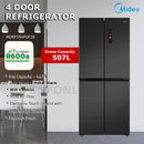 Midea Peti Sejuk 4 Pintu 4 Door Inverter Refrigerator 507L MDRF550FGF28