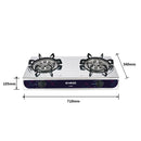 Khind Dapur Gas Stainless Steel Double Gas Cooker GC8008