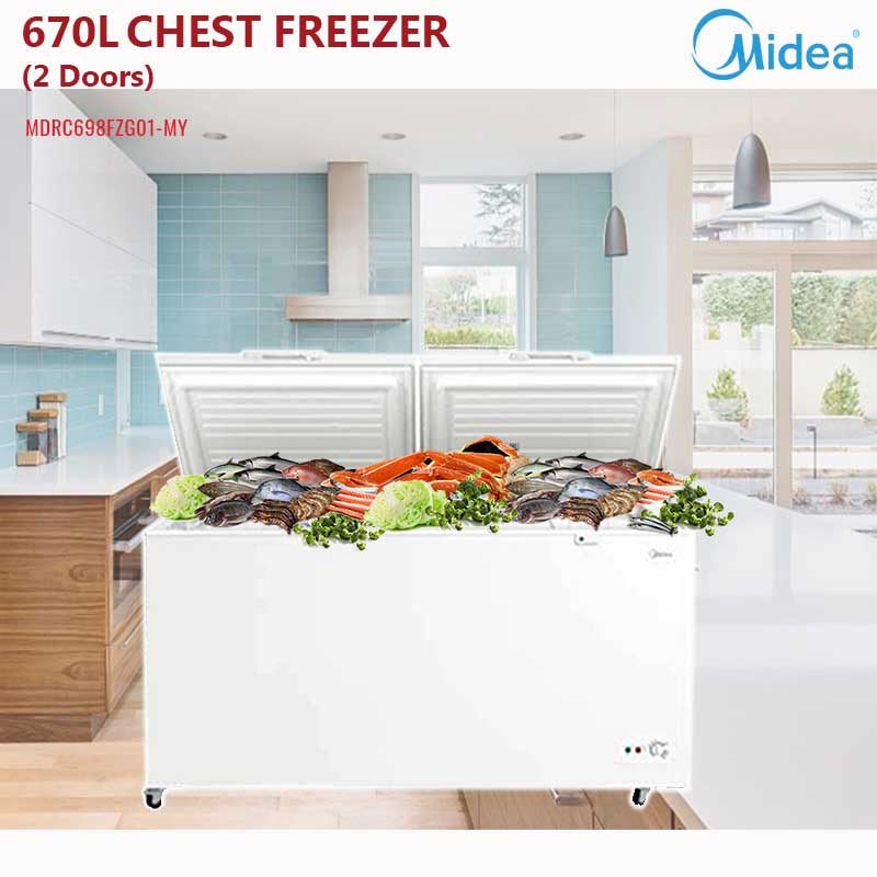 Midea 510L Freezer 2 Doors MDRC698FZG01MY
