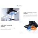 Midea Hud Dapur - Cooker Hood Auto Clean Steam Wash MCH-90M80AT / Auto dry clean MCH-90M86