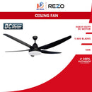 Rezo Kipas Siling EPIC 56" LED Ceiling Fan with Remote Control EPIC 565 LED (MB)