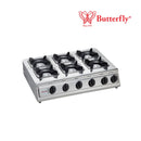 Butterfly Dapur Gas Industri 6 Pembakar 6 Burner Industrial Gas Cooker B-6B