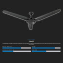 REZO Ventus 60" 3 Blade Ceiling Fan With Remote Control VR60/3B DC (Matt Black)