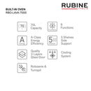 Rubine Built In Oven RBO-CAVO-60BL (60L) RBO-LAVA-70SS (70L)