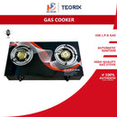 TEORIX Dapur Gas Glass Double Gas Stove ELH0774