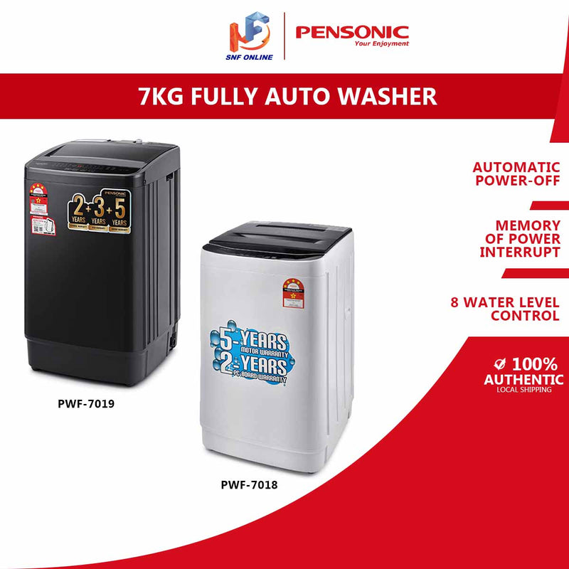 Pensonic 7KG Fully Auto Washing Machine PWA-7018 PWA-7019 Mesin Basuh Pakaian Automatik