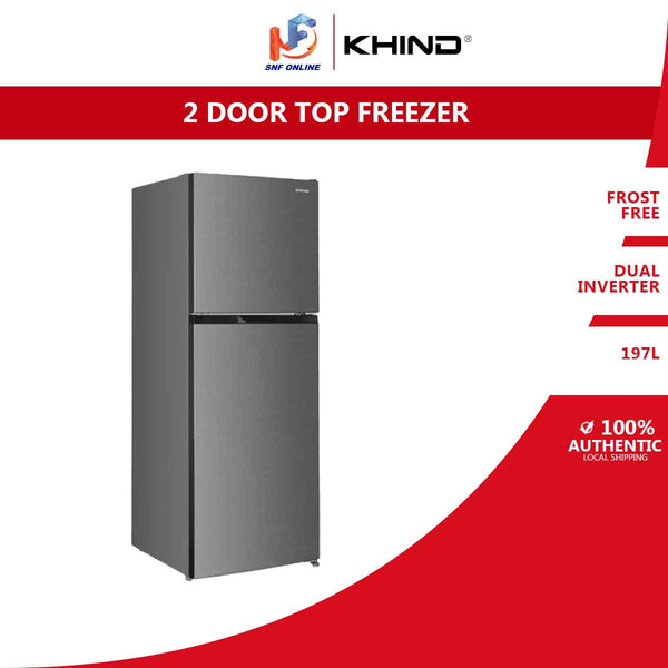 Khind 2 Door Inverter Refrigerator (197L) RF205