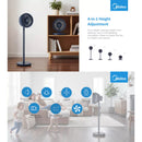 Midea Kipas Berdiri - 8'' Circulation Stand Fan 5 Blade MFG1890HSB