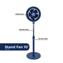 Pentec Kipas Berdiri Stand Fan TAC-2010 (10") TAC-2012 TAC-2012B (Brown/Blue) (12")