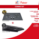 Faber Slim Hood Faberjet CLASSO 7688 + Faber Dapur Gas Tanam Built-In Cooker Hob Lavin Inox FBIH-GN752B400SSB