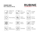 Rubine Cooker Hood With Wall Cap RCH-SIROCCO XR-BL