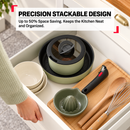 Tefal Ingenio So Delicious Cookware L825S424 L826S424 (4pc) L825S524 L826S524 (5pc) (Lichen Green/Vanilla Beige)
