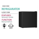 Faber Fridge Mini bar LUSSO 55BK (50L) / Single Door Refrigerator LUSSO 100BK (105L)
