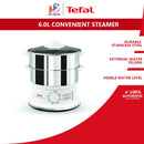 Tefal Pengukus Makanan Keluli Tahan Karat Convenient Stainless Steel Food Steamer VC1451