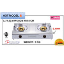 Sayang Dapur Gas Double Burner Gas Cooker ELH0702
