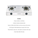 Faber Casa Series Stainless Steel 2 Burners Gas Stove Gas Cooker FS CASA 2302