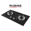 Rubine 2 Burner Glass Hob Built In Gas Cooker RGH-BRAVA X-2B-BL / RGH-VERRA2B-SK / RGH-FIGATA2B-BL