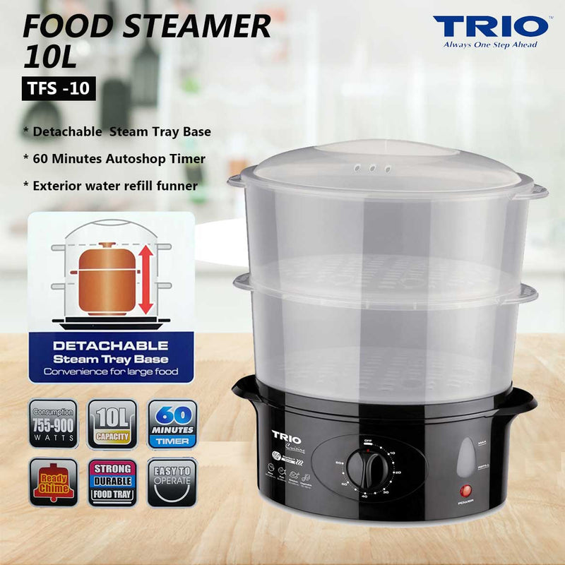 Trio Food Steamer 10L TFS-10