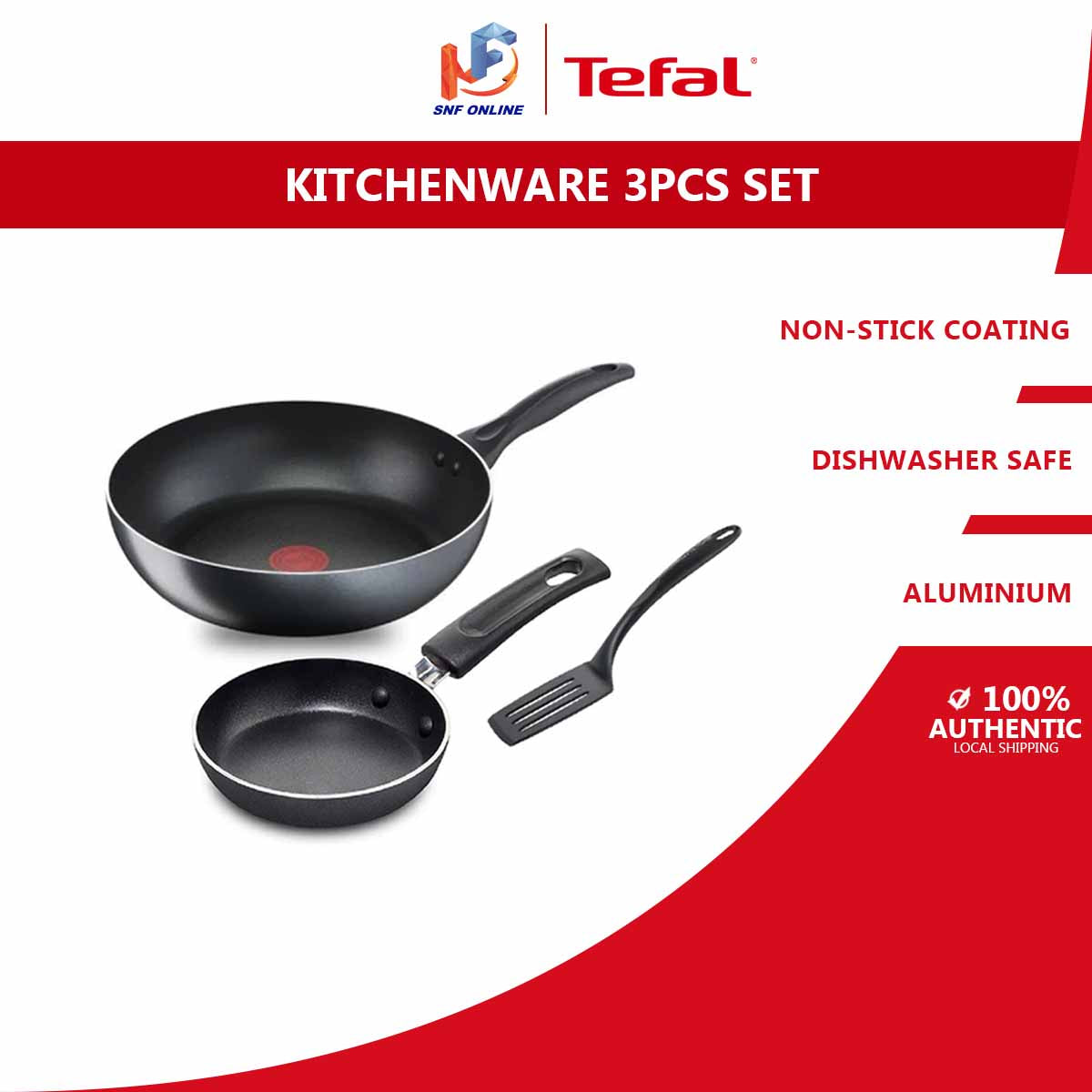 Tefal Cookware Smooth Cooking B2250595 + B4590085 + 27451 (3pcs) SET S