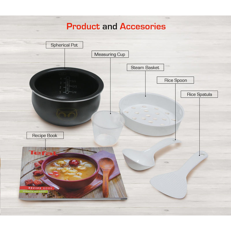 Tefal Rice Cooker Mini Spherical 0.7L RK601165 RK6011