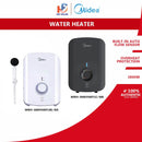 Midea Pemanas Air Tanpa Pump Water Heater Non Pump MWH-38Q-WH MWH-38Q-GY MWH-38MVNMY(W)-WS MWH-38MVNMY(C)-WB