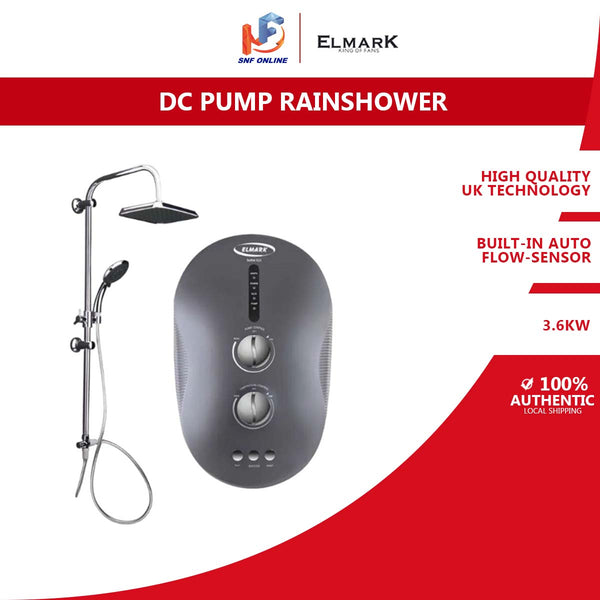 Elmark Rain Shower Water Heater With DC Pump SOFTIE 626 (MBK)