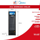 Midea Peti Sejuk Showcase 211L Glass Door MDRZ304FGG30