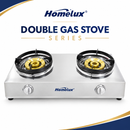 Homelux Dapur Gas 2 Tungku (LPG) Double Burner Commercial Stainless Steel High Power HSC-SJF13K