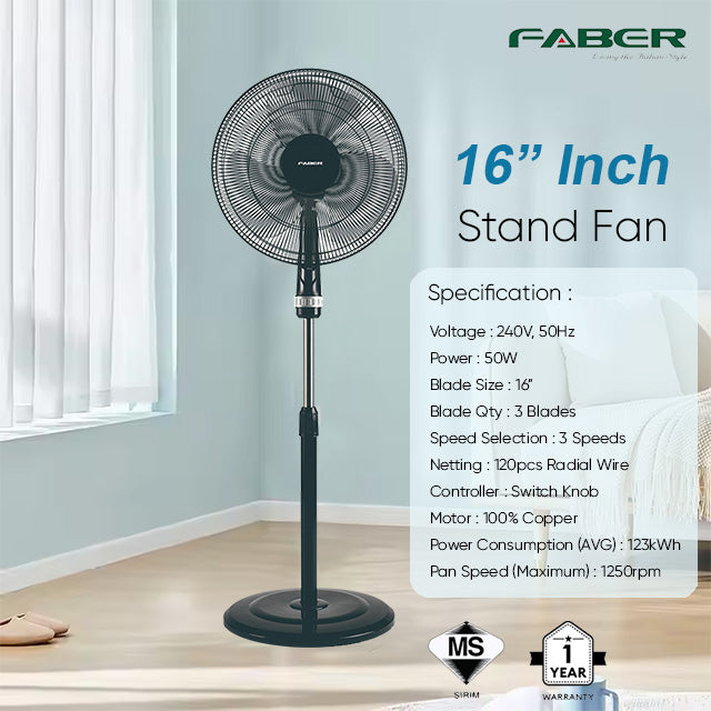Faber 16" Stand Fan FSF REVO-II 8816CH
