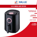 Milux Penggoreng Udara (1.2L) Euro Uno Mini Air Fryer EUAF-120