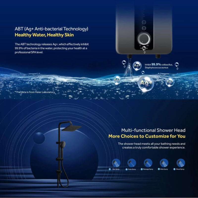 Haier Pemanas Air DC Pump Inverter Water Heater (4.2KW) EI42M-BP3B-RS(MY)