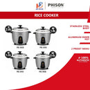 Phison Periuk Nasi - Rice Cooker PRC-8406 (0.6L) / PRC-8410 (1.0L) / PRC-8418 (1.8L) / PRC-8428 (2.8L)
