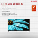 Sharp Televisyen - 55“ 4K UHD Google TV 4TC55FJ1X