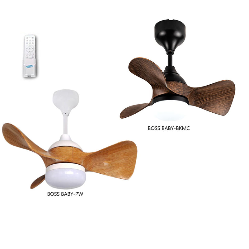 Elmark Kipas Syiling 23'' DC Ceiling Fan Remote Control With LED Light BOSS BABY (MBK+MC) (PINEWHITE)