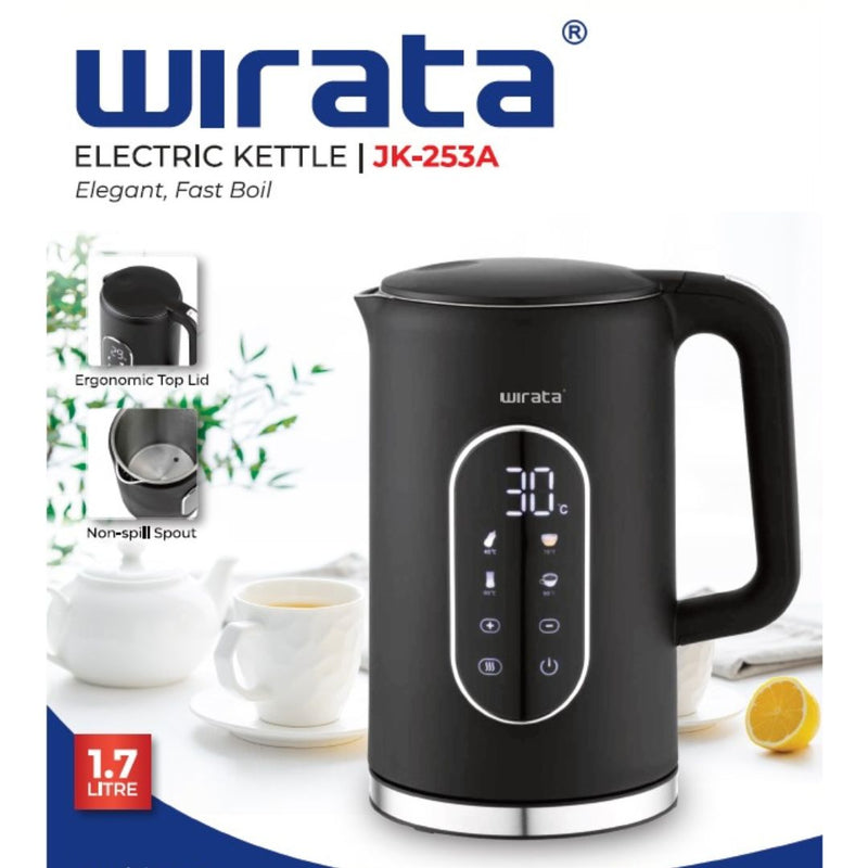 Wirata Pemanas Air Electric Kettle Stainless Steel 1.7L JK-253A