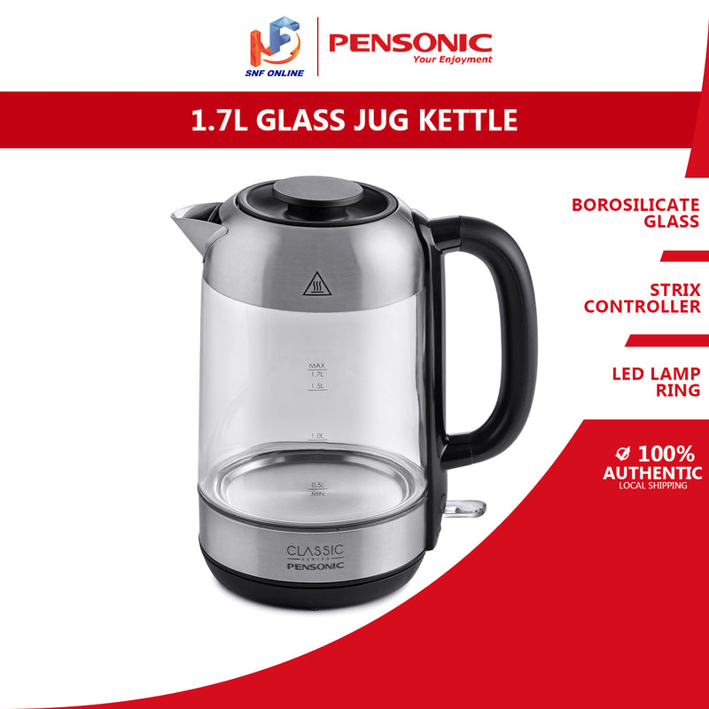 Pensonic 1.7L Electric Glass Jug Kettle PAB-1721CG