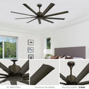 Elmark Kipas Siling 72” 9HE - 9HE DC Motor Ceiling fan with Remote control 9HE72 9HE-RB 9HE-MBK