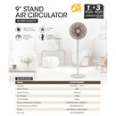 Khind Kipas Berdiri (9'') Stand Air Circulator AC9501SA (Light Green / Light Brown / Cloud Dancer )
