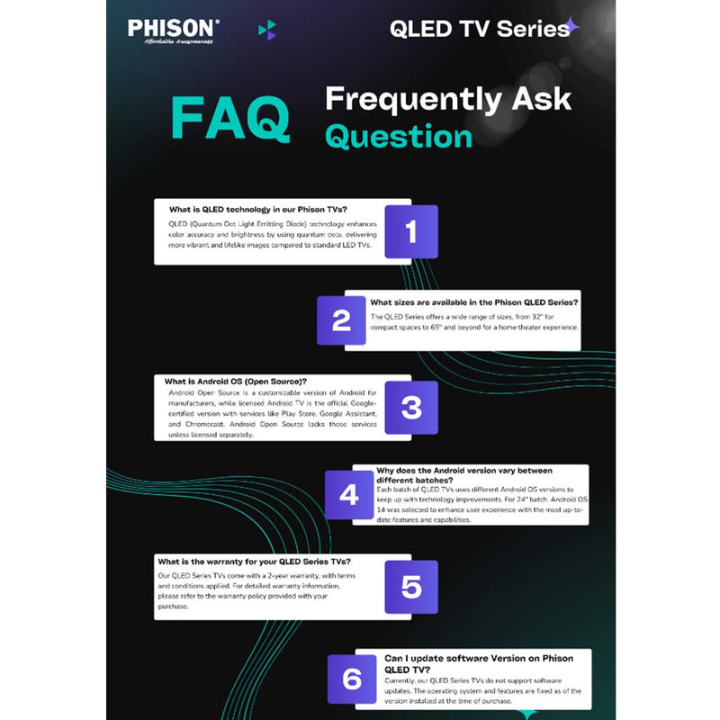 Phison TV Android 32” QLED Slim Edge Android TV PTV-Q3240S