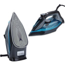 AIWA Seterika Wap Pakaian Steam Iron With Ceramic Coating Soleplate AW-128SI