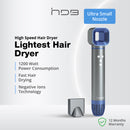 HDB Pengering Rambut Hair Dryer (1200W) Fast Drying with Ions HDB25100/G HDB25100/P