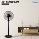 Midea Kipas Berdiri Stand Fan (16") 3 Speeds MF-16FS23C-BK MF-16FS23C-WT