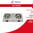 Milux Dapur Gas Keluli Tahan Karat Stainless Steel Gas Stove dapur gas MSS-2800